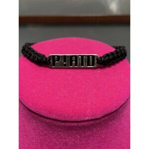 Panic! At The Disco Macrame Friendship Bracelet Black Licensed 2017 Punk Alt Emo